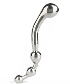 Analni Dildo od Nerđajućeg Čelika Multi Stim 22cm – Metalni Dildo sa Tri Kugle