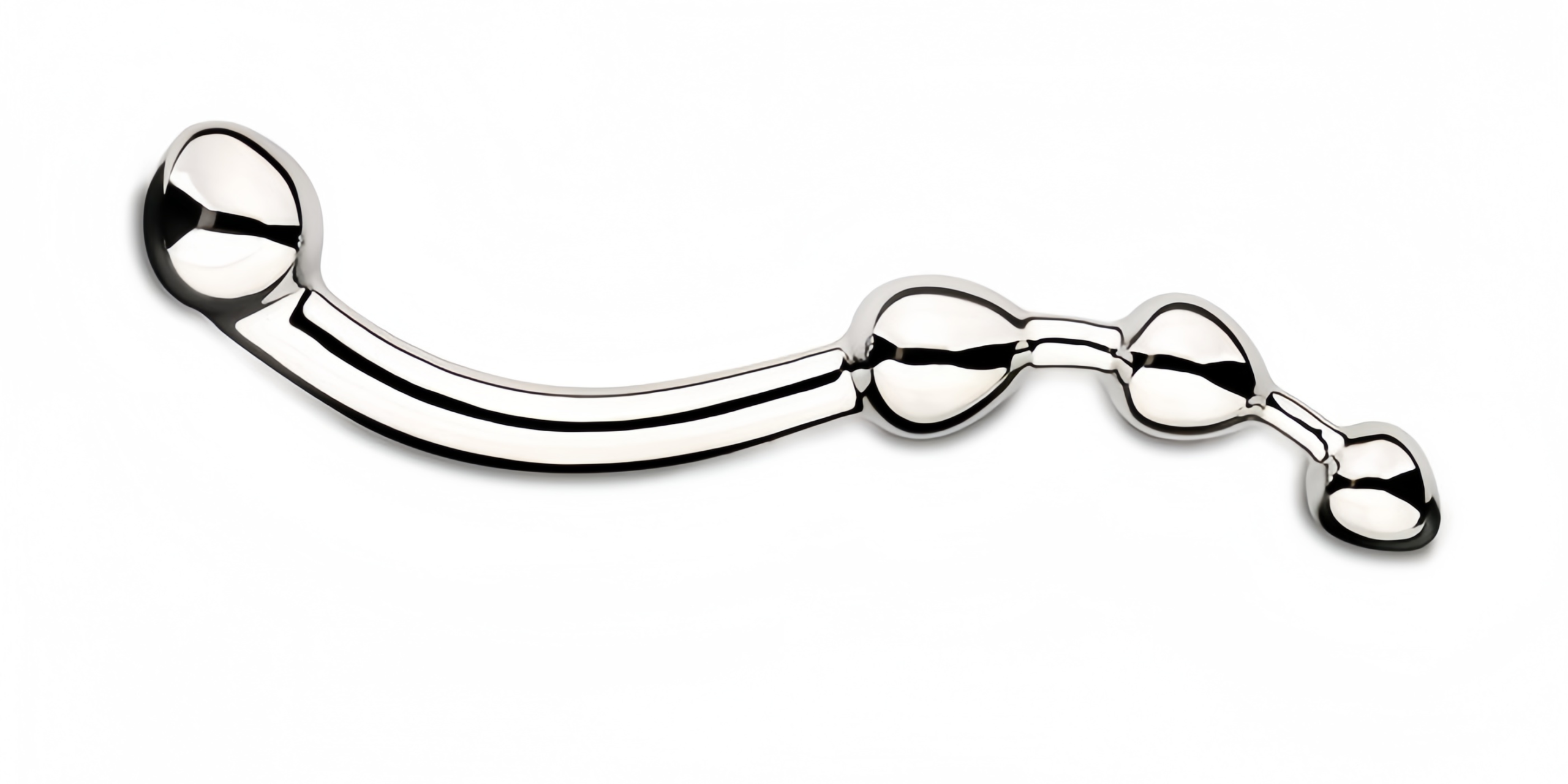 Analni Dildo od Nerđajućeg Čelika Multi Stim 22cm – Metalni Dildo sa Tri Kugle - Slika 2