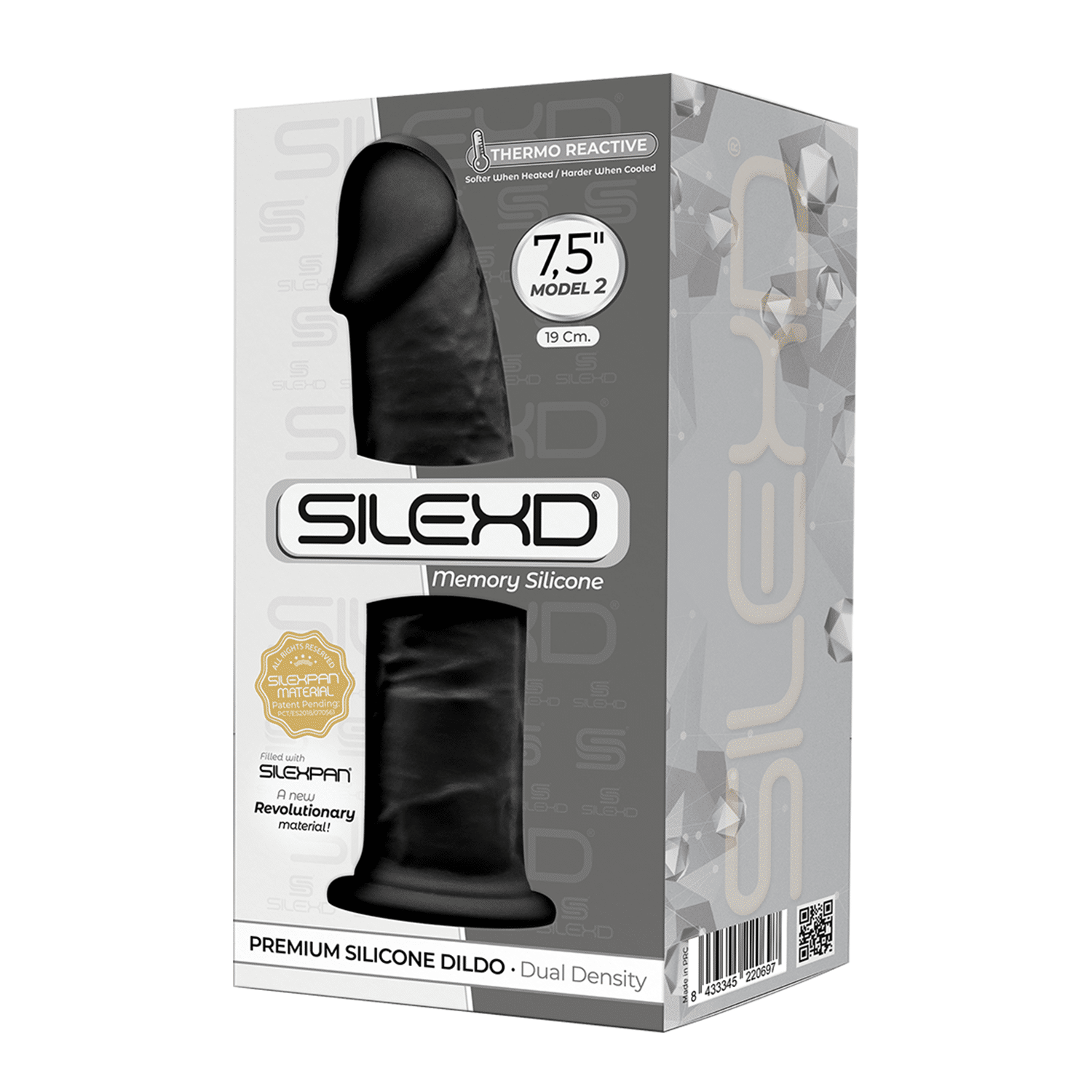 Dildo SILEXD Model 2 ( 7'5" ) Black - Slika 2